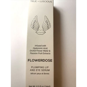 True + Luscious Flowerdose Plumping Lip & Eye Serum 0.5 fl oz/14 ml Sealed Vegan